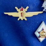1st class pilot and Soviet military academy badge, Air Force