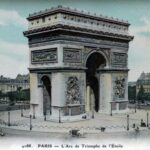 Arc de Triomphe Paris on postcard