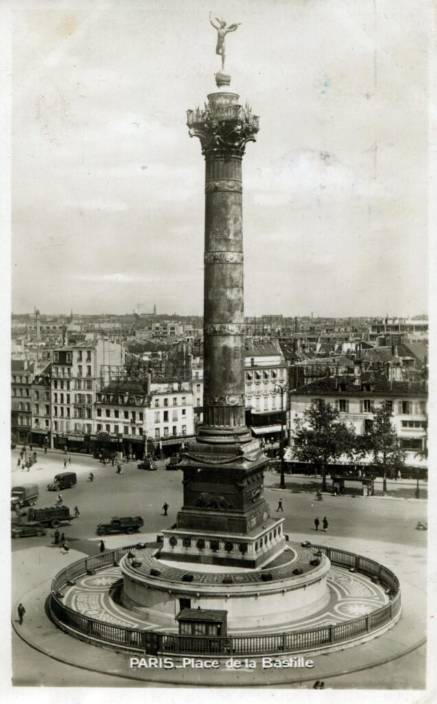 Sights of Paris in the photo, Place de la Bastille