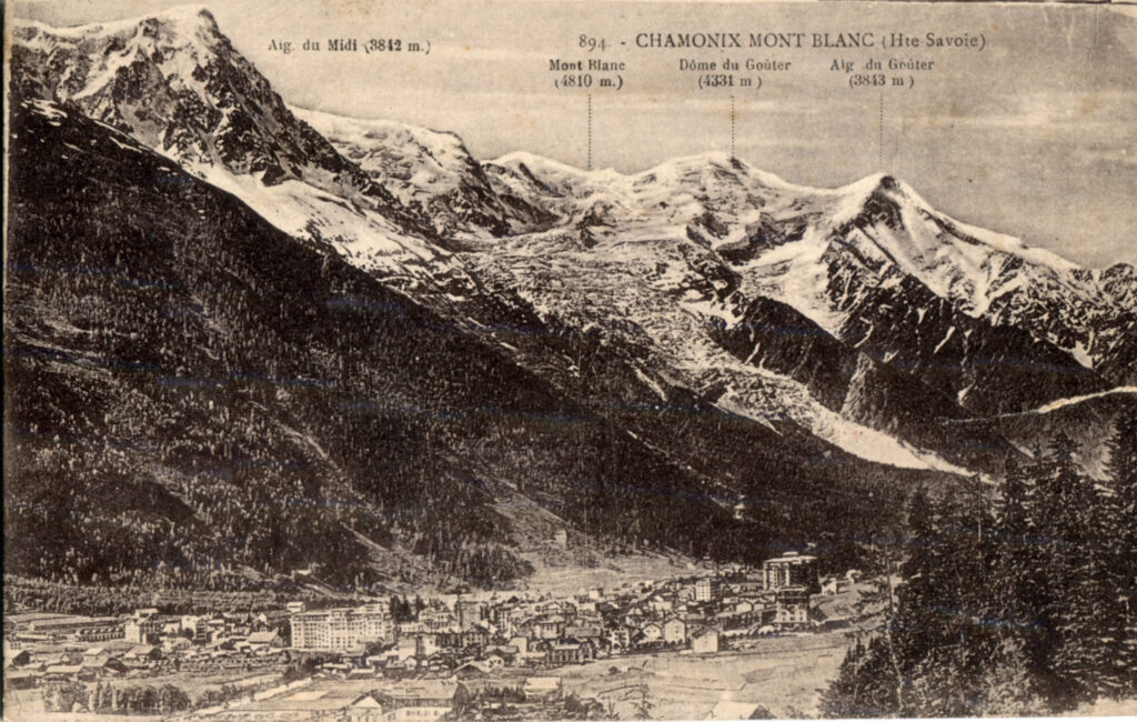 Chamonix Mont Blanc ski resort map, French Alps