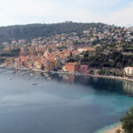 Bay of Villefranche and fort on top of the mountain