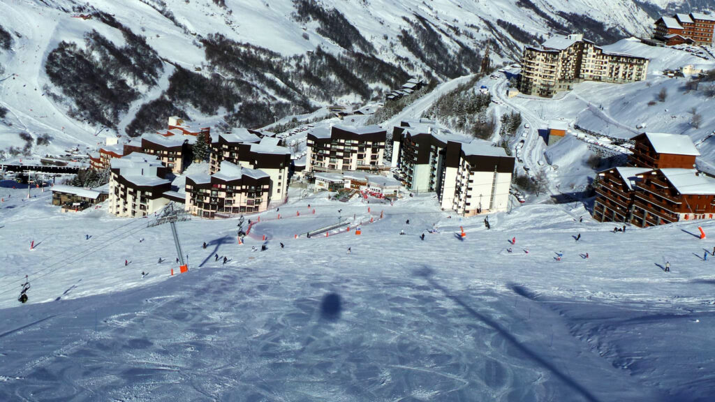 Ski resort Les Menuires 3 three valleys Alps