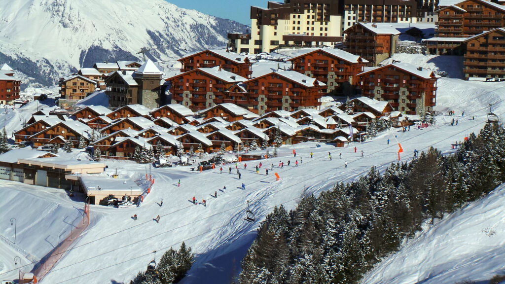 Ski resort Les Menuires 3 three valleys Alps