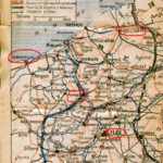 WW1 battlefields Map of Ypres, Bruges and Dunkirk