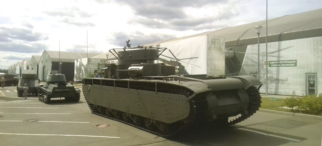 Soviet T-35 tank in Kubinka museum