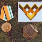 Tank biathlon Medal 3rd place (bronze), sleeve badge, table medal