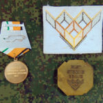Tank biathlon Medal 3rd place (bronze), sleeve badge, table medal