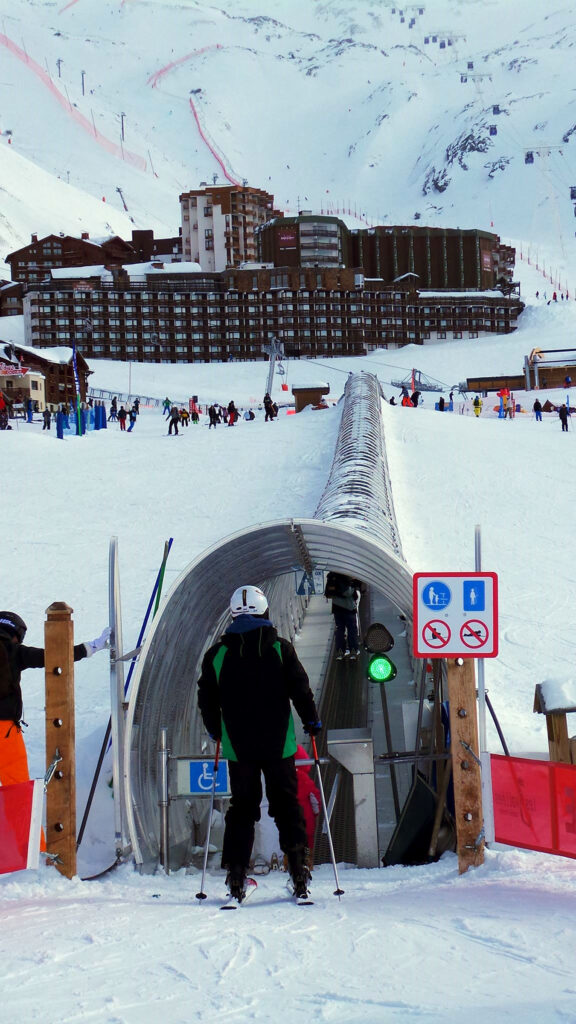 Ski resort Val Thorens, three valleys, French Alps
